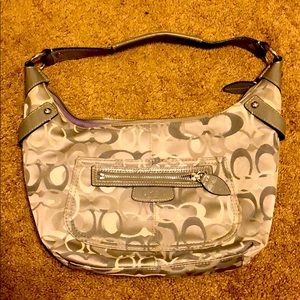 🤍 Silver/Gray Coach Shoulder Purse